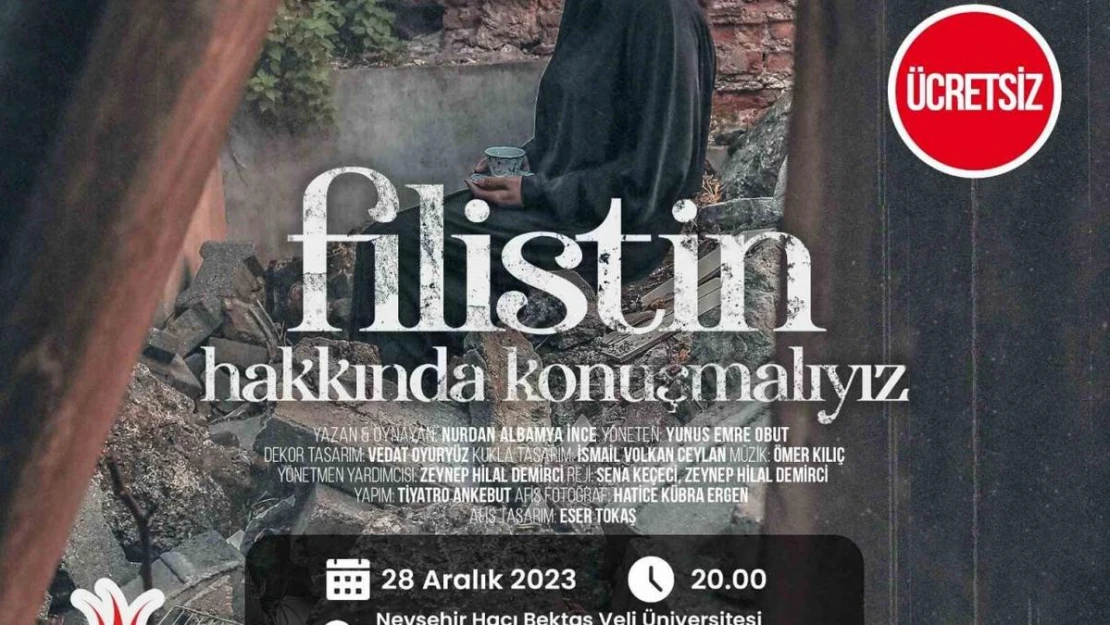 'Filistin Hakkında Konuşmalıyız' oyunu sahnelenecek