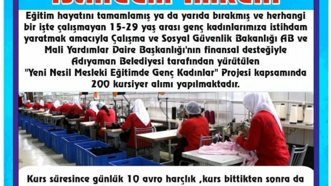 'Yeni nesil mesleki eğitimde genç kadınlar' projesi başladı