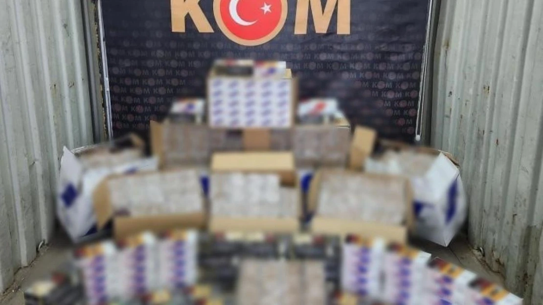 12 bin 200 adet makaron 960 paket kaçak sigara ele geçirildi