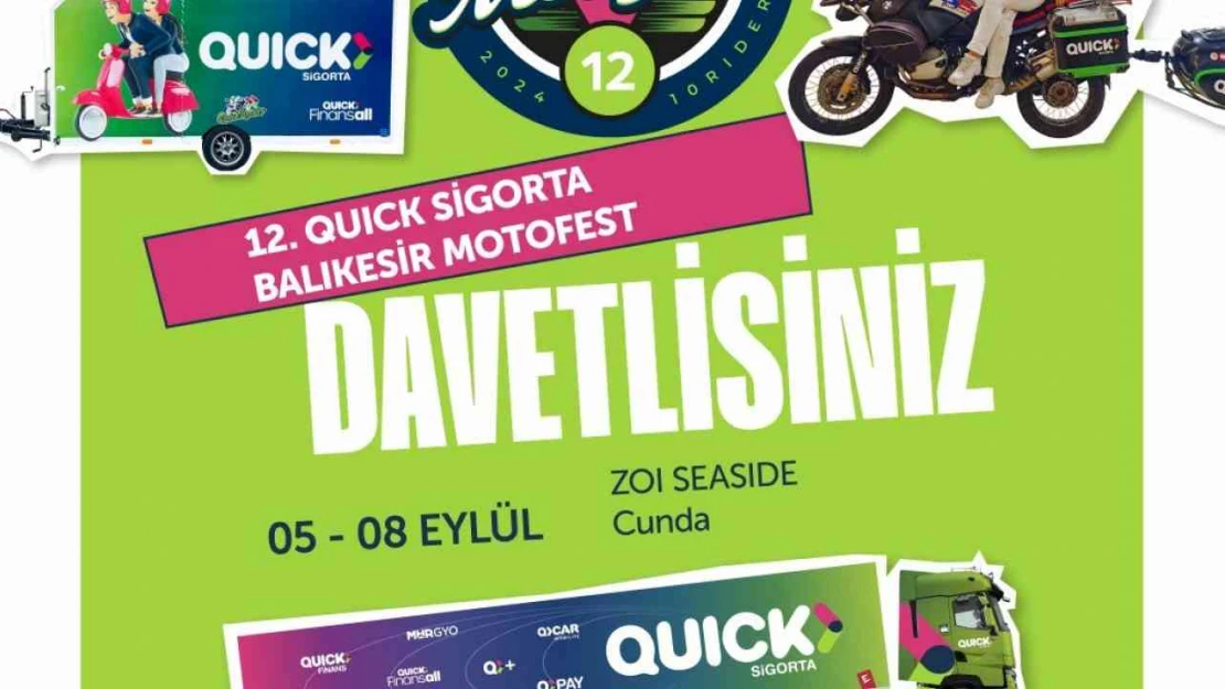 12'nci Uluslararası Quick Sigorta Balıkesir Motosiklet Festivali başlıyor