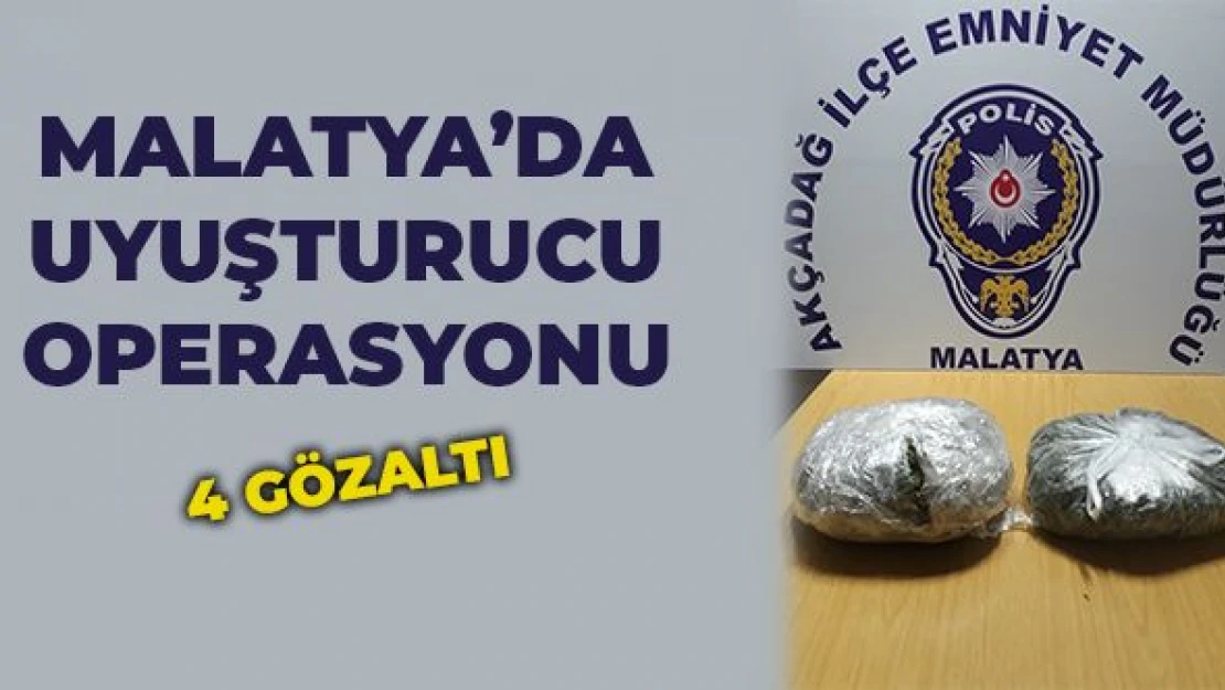 Malatya'da uyuşturucu operasyonu