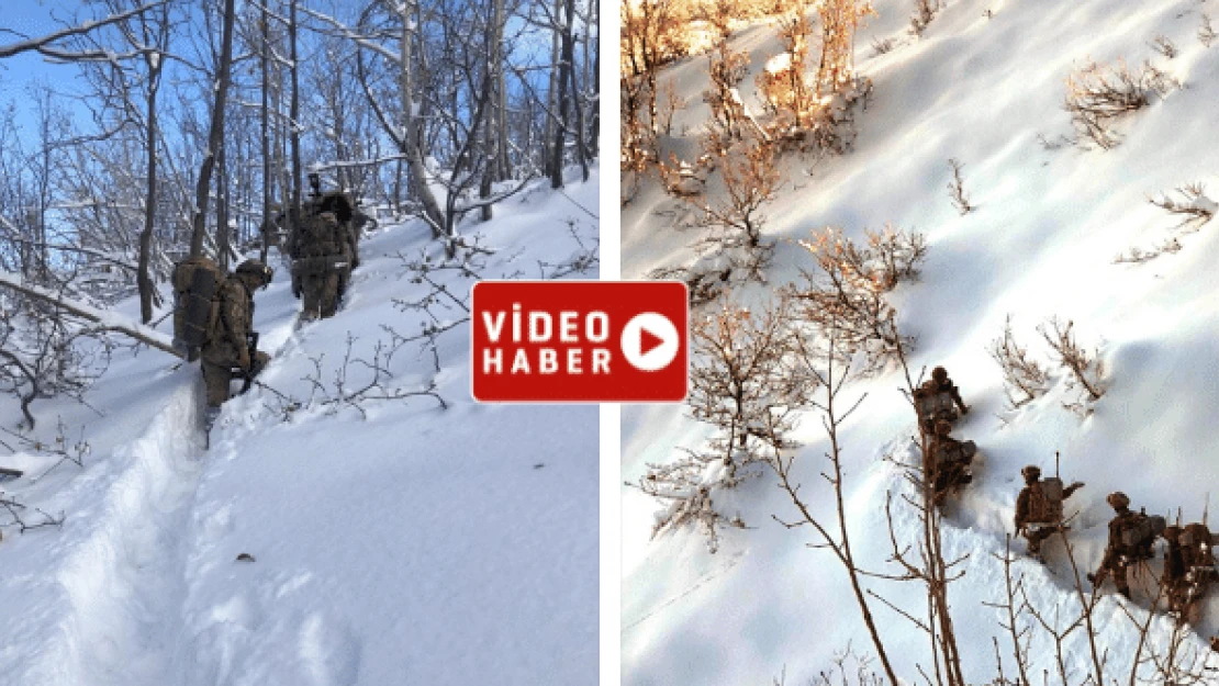 Fedakar askerler kışa aldırış etmiyor