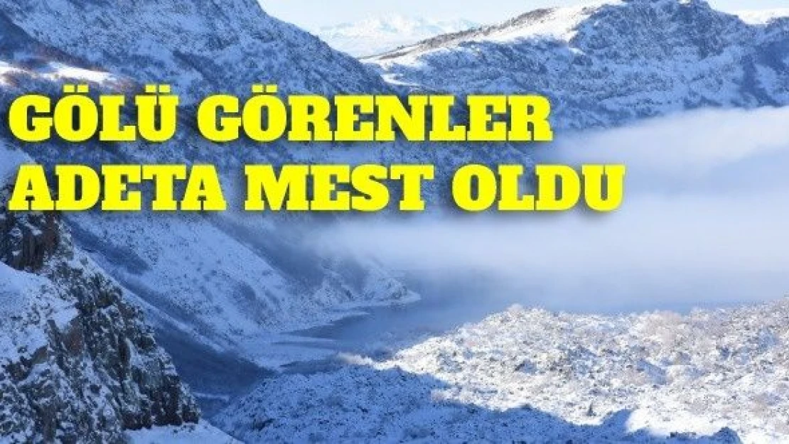 Gölleri sis kapladı vatandaş hayran kaldı