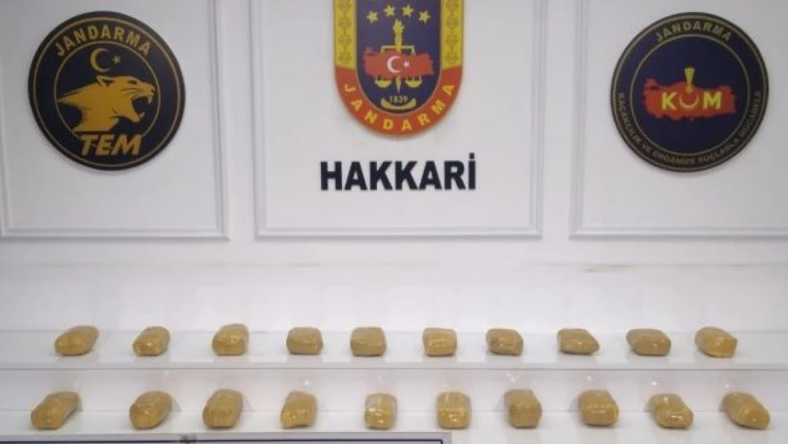 Hakkari'de 20 kilogram eroin ele geçirildi