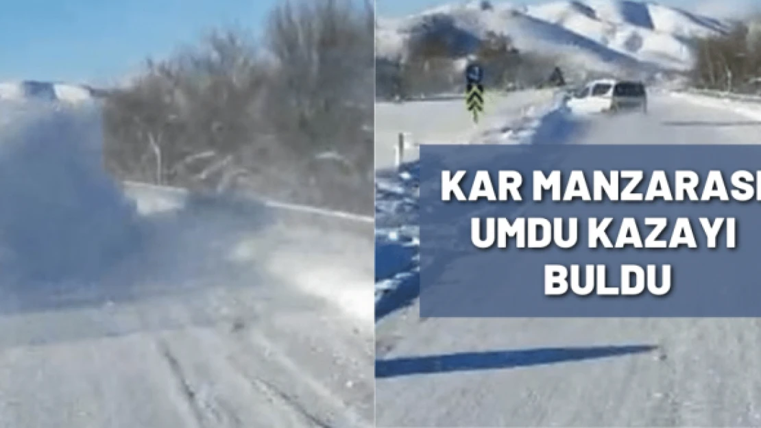 Manzara çekmek isterken kazayı kameraya aldılar