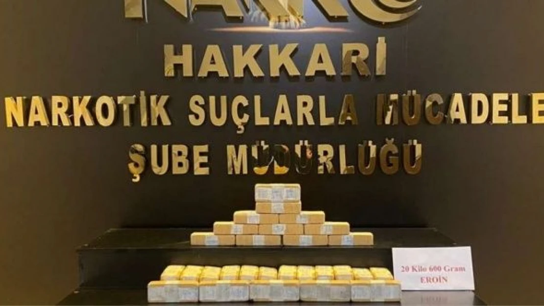 Hakkari'de kilolarca eroin ele geçirildi