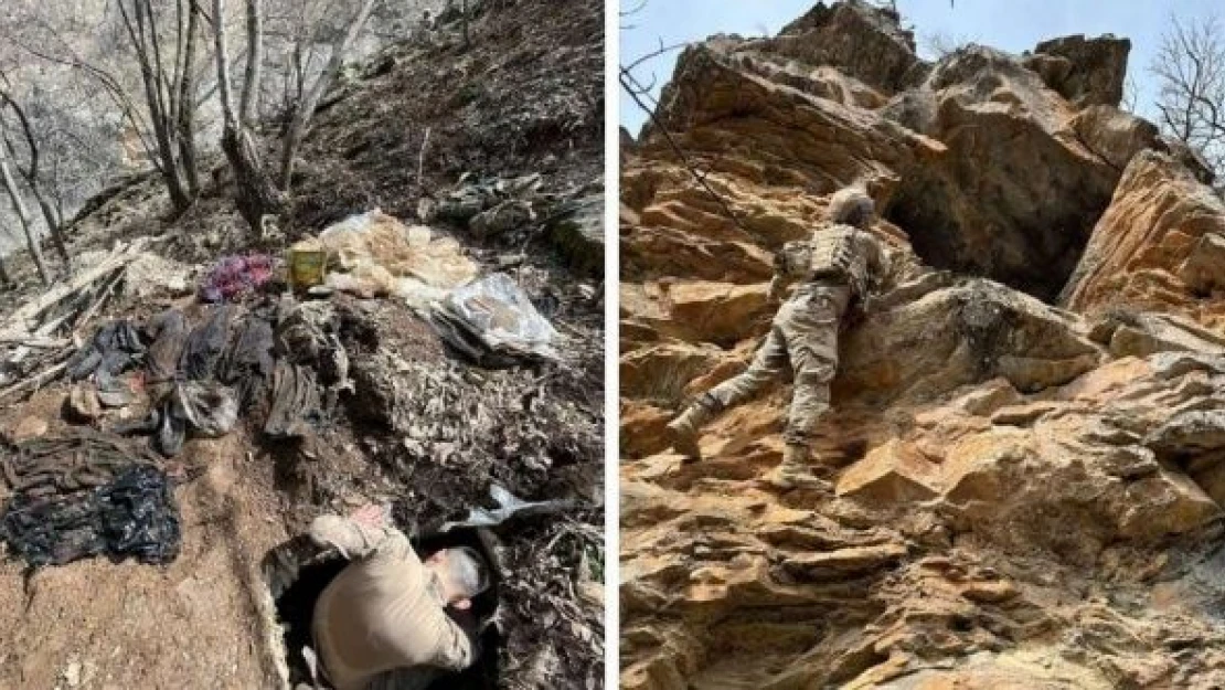Tunceli'de teröristlerin sığınağı imha edildi!