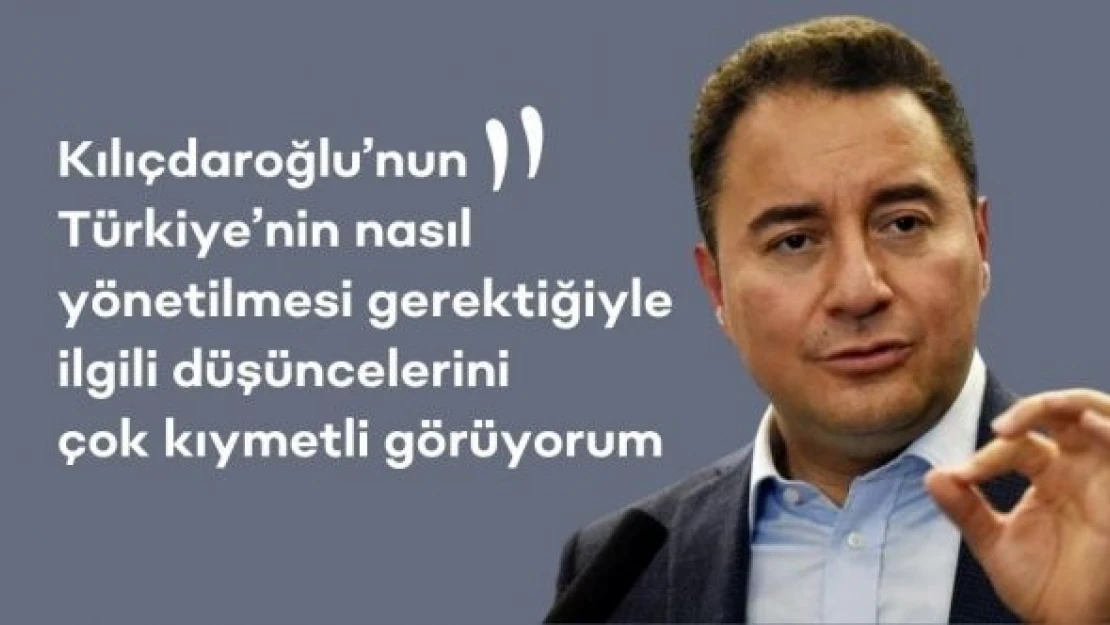 Ali Babacan'dan Cumhurbaşkanı adayı açıklaması