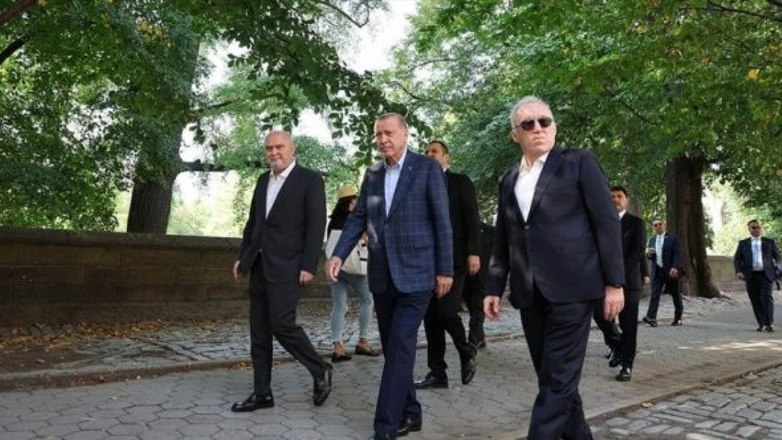 Cumhurbaşkanı Erdoğan, Central Park'ta yürüyüş yaptı