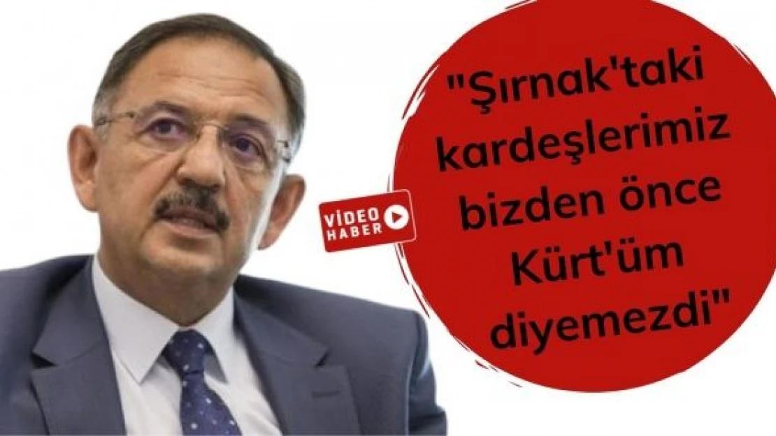 Özhaseki: "Şırnak'taki kardeşlerimiz Kürt'üm diyemezdi"
