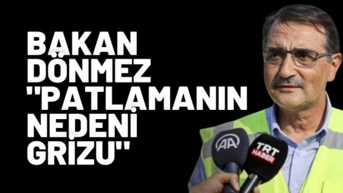 Bakan Dönmez: &quotPatlamanın nedeni grizu"