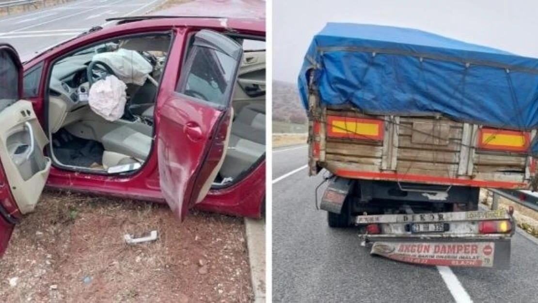 Malatya'da TIR ve otomobil çarpıştı!