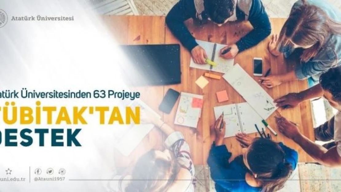 TÜBİTAK 63 projeyi destekleyecek