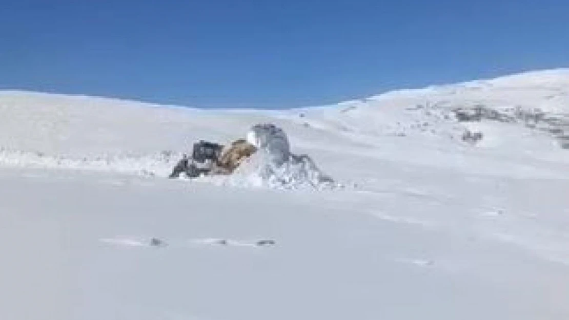 3 metreyi bulan karda yol açma çalışması