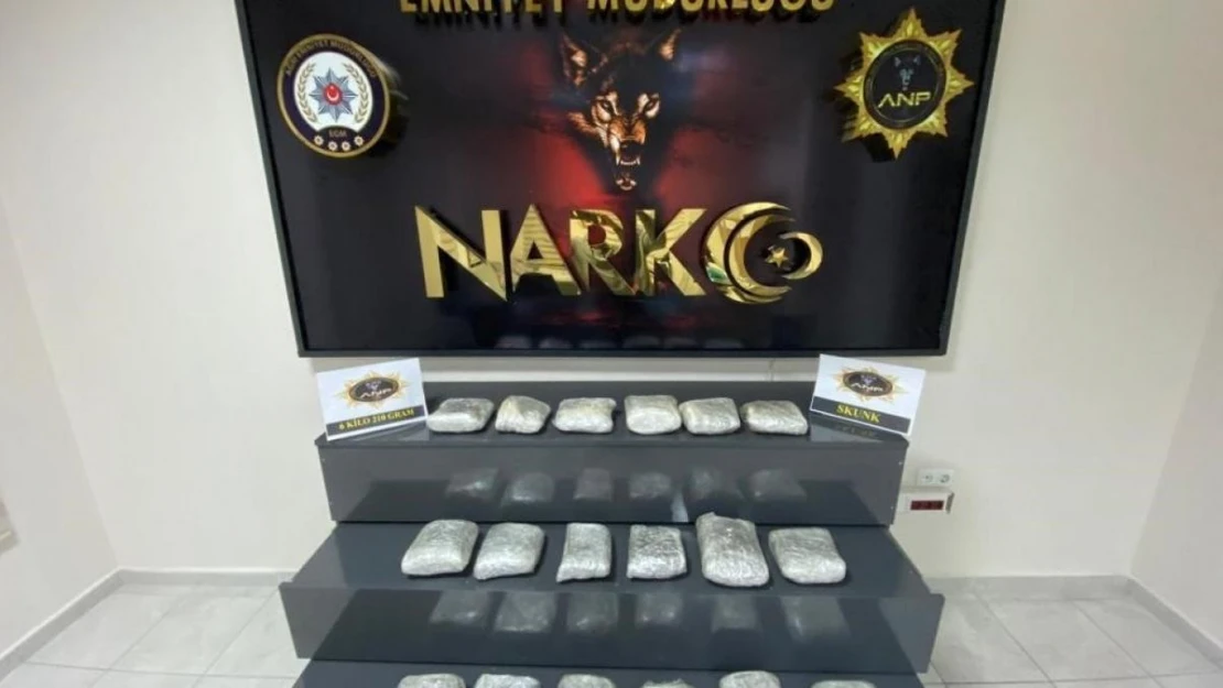 Ağrı'da 6 kilo 210 gram skunk ele geçirildi