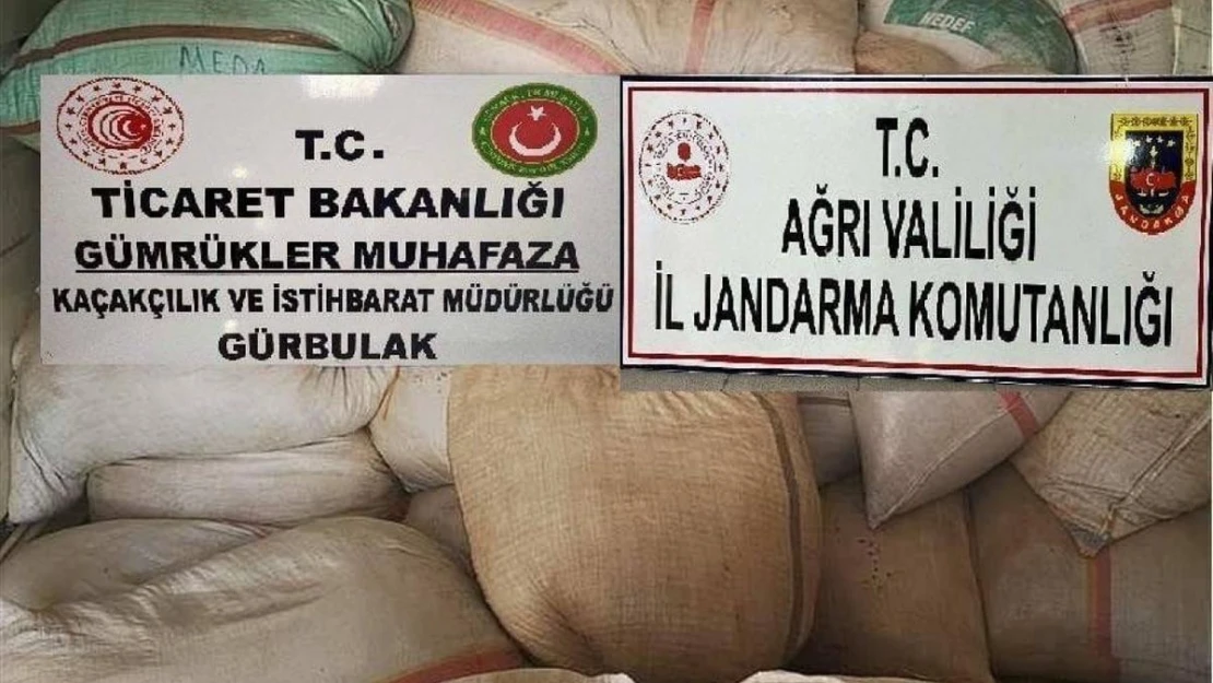 Ağrı'da 7 ton 700 kilo kak tütün ele geçirildi