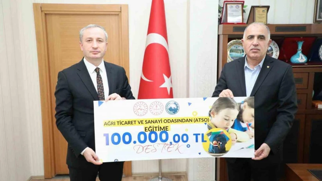 Ağrı'da ATSO'dan eğitime 100 bin liralık destek