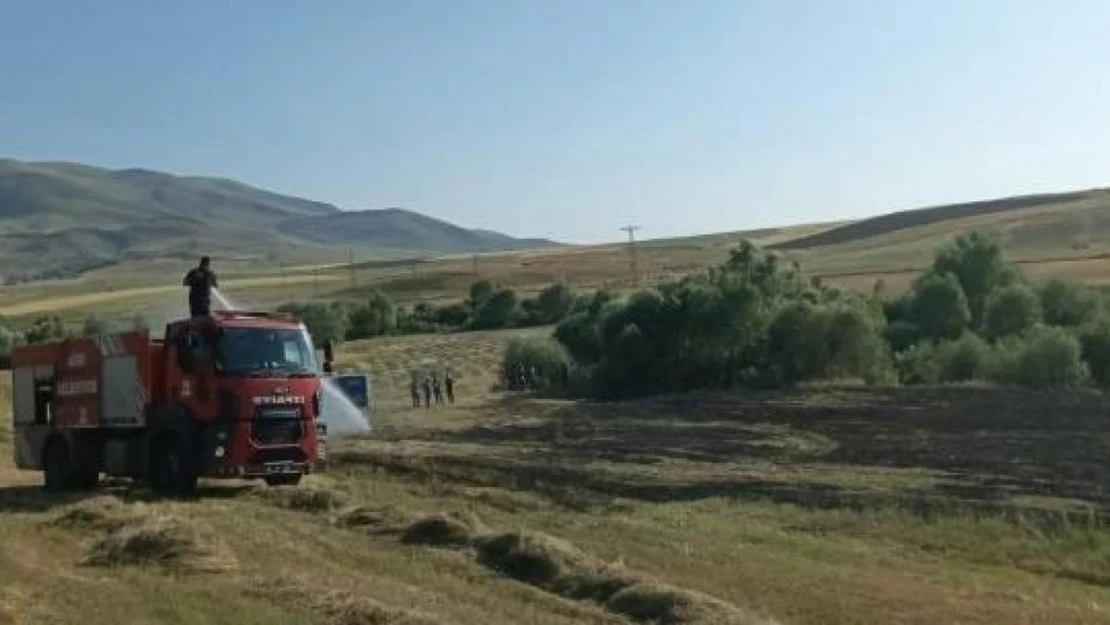 Ağrı'da bir tarla küle döndü