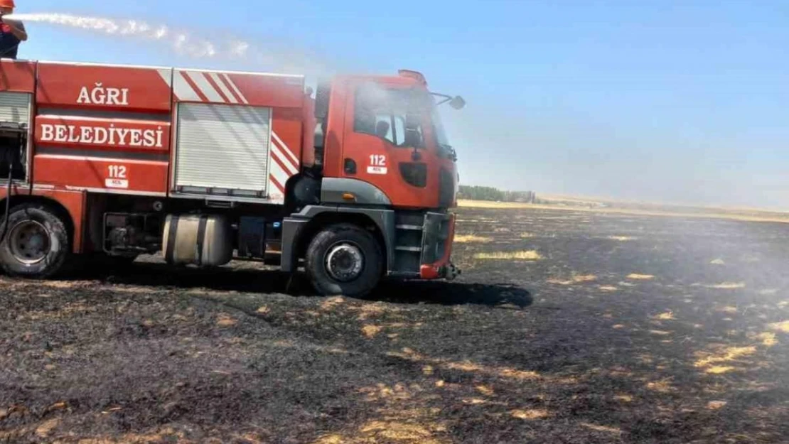 Ağrı'da tarla yangını