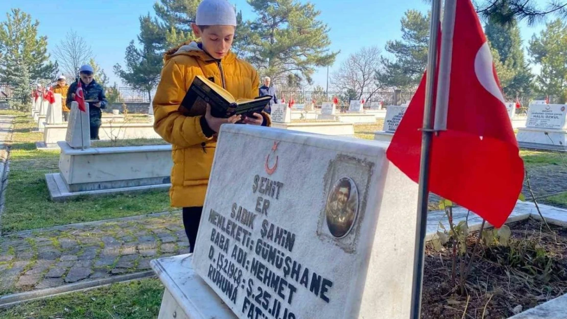 Ahteri İmam Hatip Ortaokulu öğrencileri şehitleri unutmadı