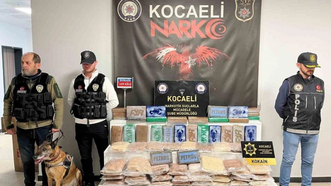 Akrep logolu paketlerdeki 109 kilo uyuşturucu böyle ele geçirildi