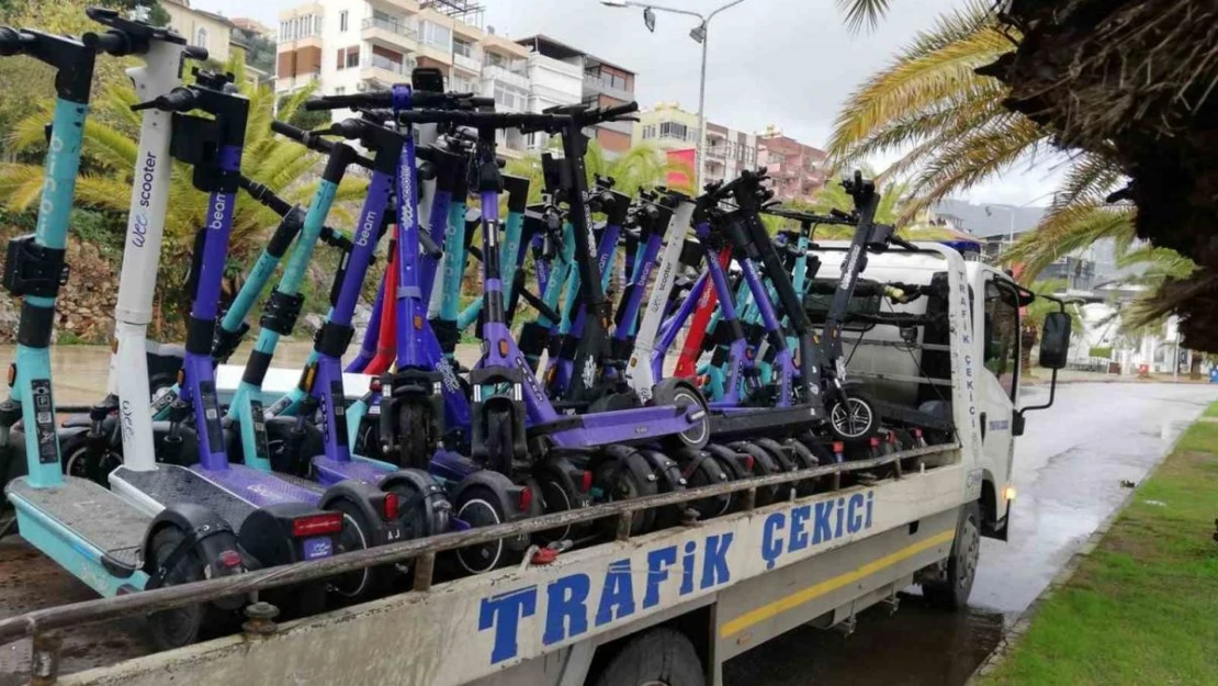 Alanya'da e-scooterlara 84 bin lira ceza uygulandı