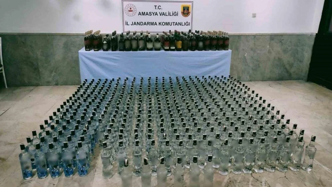 Amasya'da 517 litre sahte içki ele geçirildi