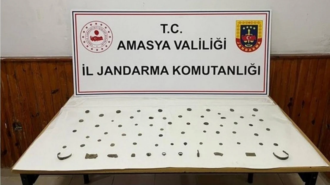 Amasya'da Roma dönemine ait 68 tarihi eser ele geçirildi