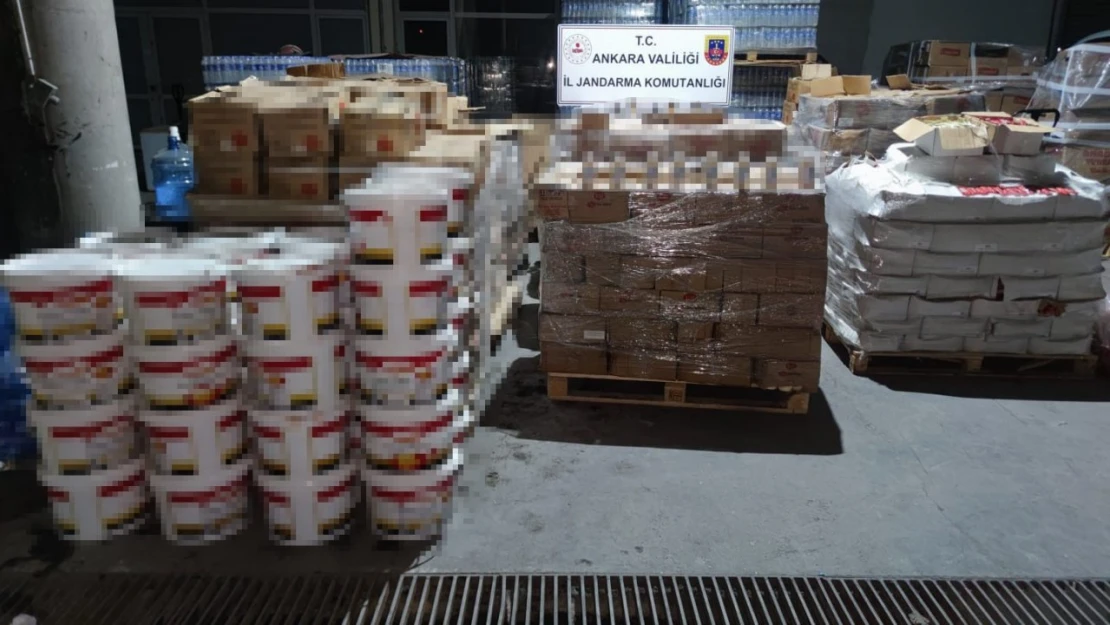 Ankara'da 2 milyon 500 bin Türk Lirası değerinde kaçak gıda maddesi ele geçirildi
