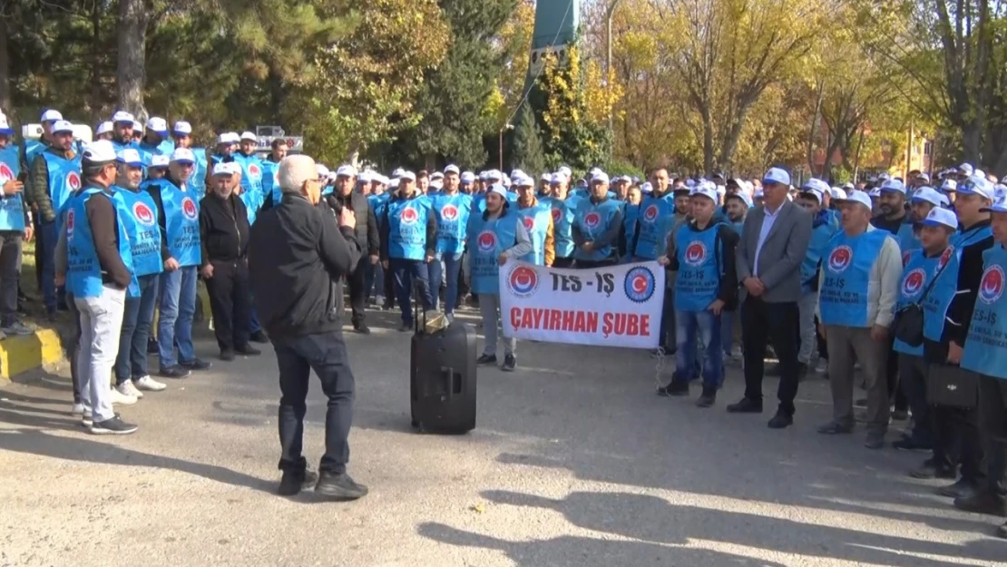 Ankara'da maden işçileri özelleştirmeye karşı eylem yaptı