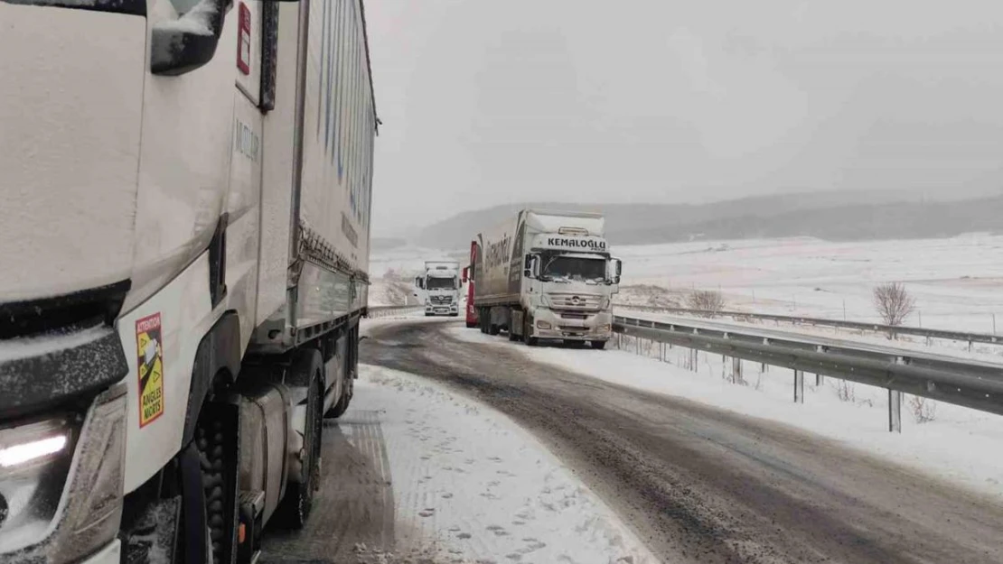 Ardahan'da yollar kapandı, tırlar mahsur kaldı