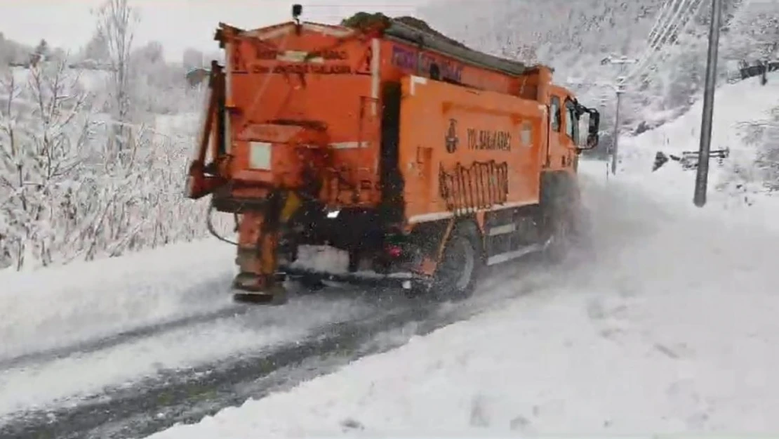 Artvin'de etkili olan kar yağışı ve heyelan nedeniyle 63 köy yolu ulaşıma kapandı