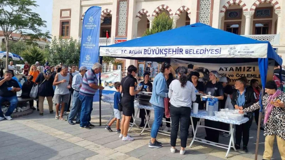 Aydın'da Atatürk için pilav hayrı yapıldı