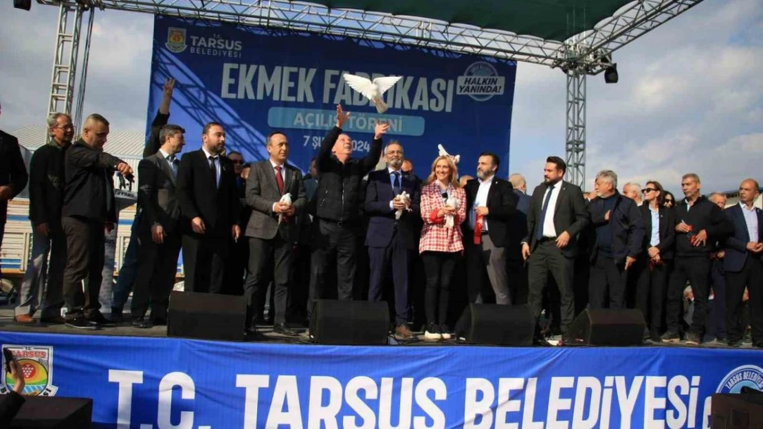 Aylık 110 bin kapasiteli Tarsus Ekmek Fabrikası törenle açıldı