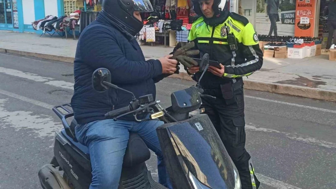 Bafra'da motosiklet denetimi