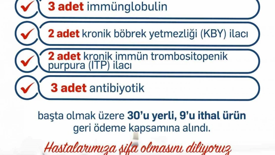 Bakan Işıkhan: '30'u yerli üretim olmak üzere 39 ilacı daha geri ödeme listesine aldık'