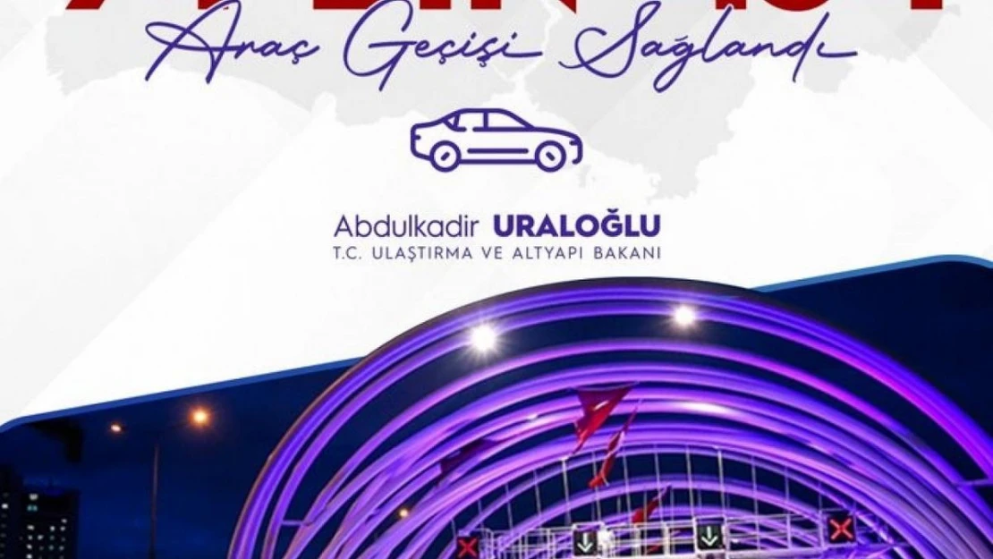 Bakan Uraloğlu: '94 bin 454 birim araç sayısı ile Avrasya Tüneli'nde yeni trafik rekoru kırıldı'