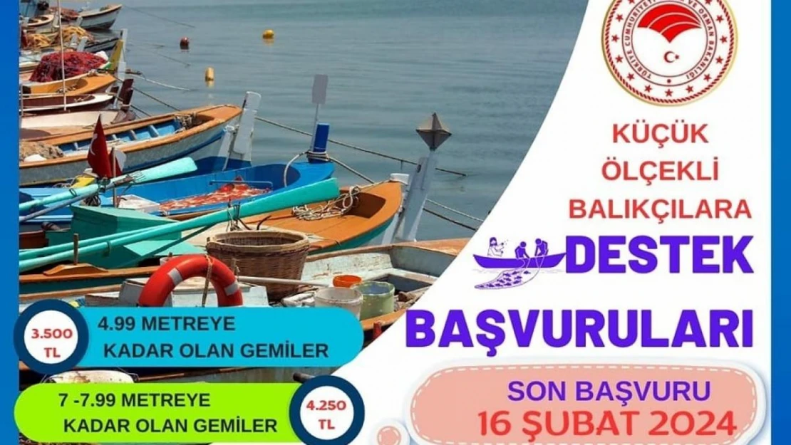 Balıkçılara destek başvuruları başladı