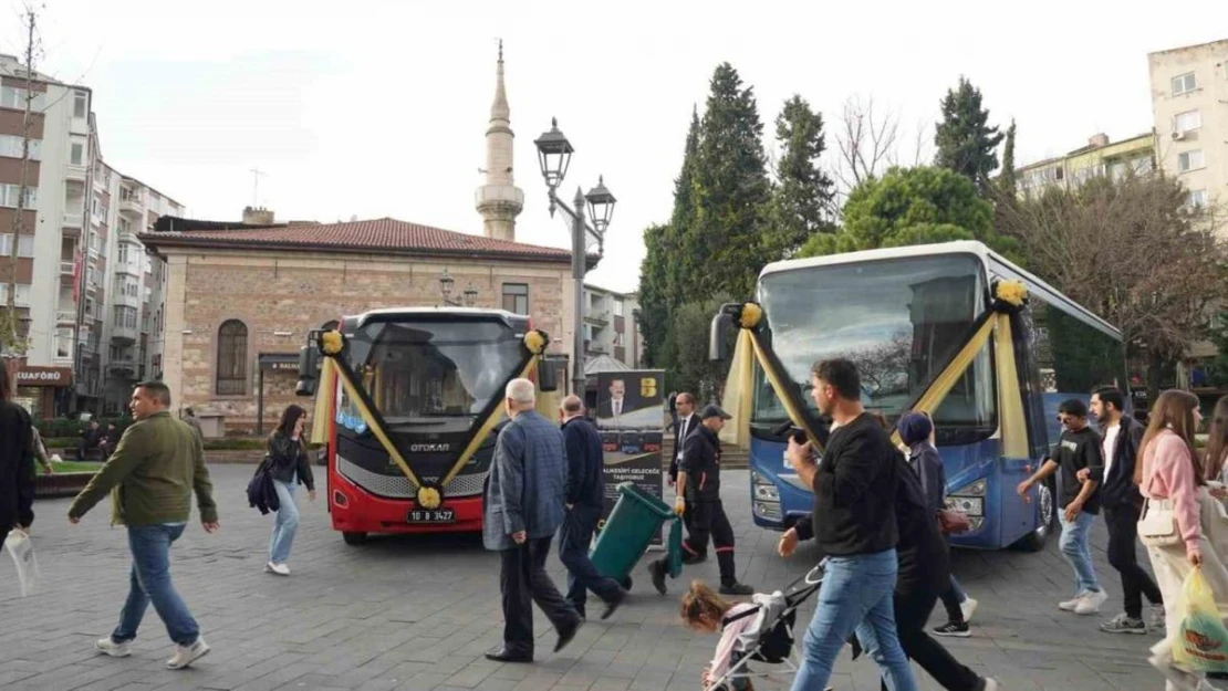 Balıkesir Büyükşehir, yeni toplu taşıma araçlarını görücüye çıkardı