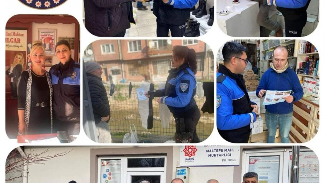 Balıkesir'de polis ekipleri vatandaşları hem bilgilendirdi, hem bilinçlendirdi