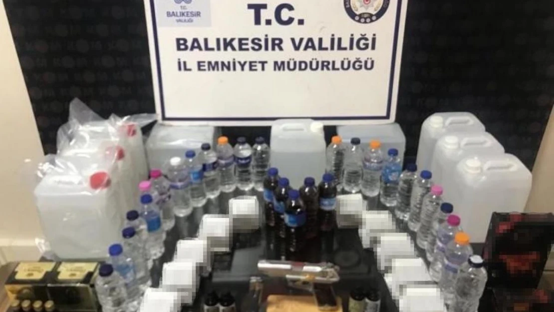 Balıkesir'de sahte içki operasyonu