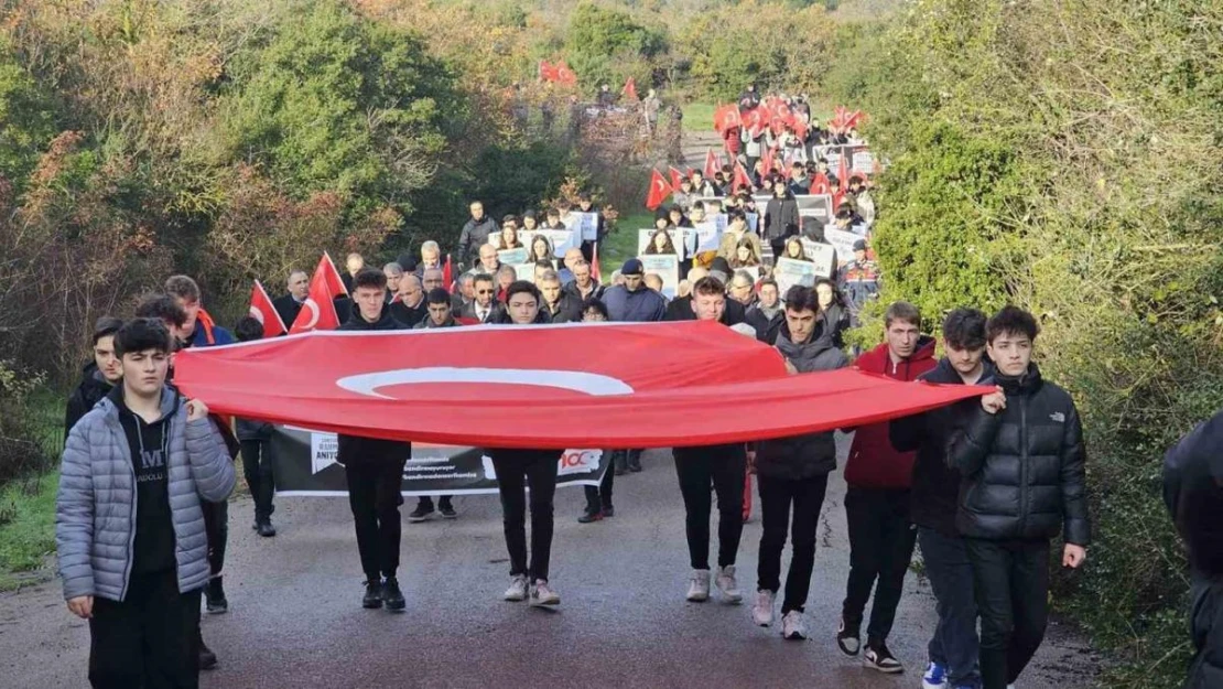 Bandırma'da Sarıkamış şehitleri anısına Ayyıldız Tepe'de yürüyüş