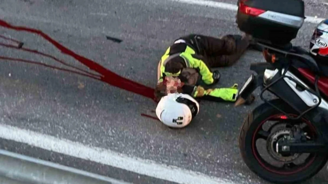 Bariyerlere çarpan motosiklet sürücüsü ağır yaralandı