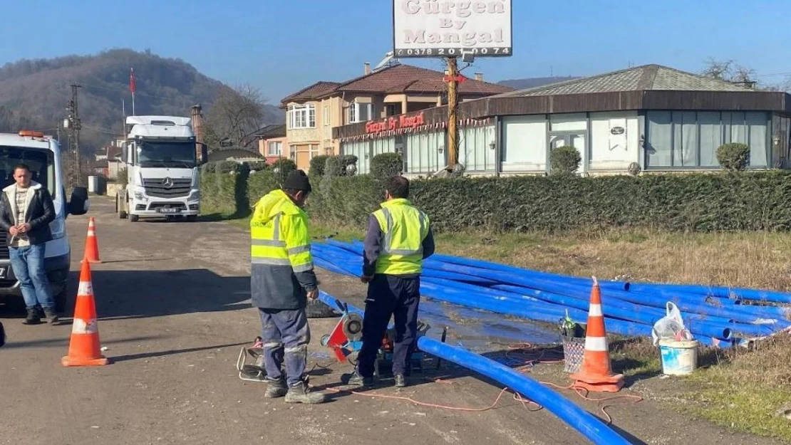 Bartın'da içme suyu hattına yeni borular