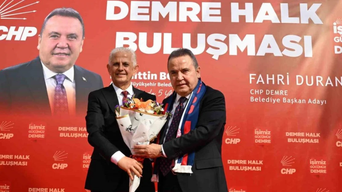 Başkan Böcek, Demre ve Kaş'ta seçim koordinasyon merkezi açılışı yaptı