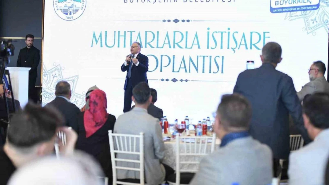 Başkan Büyükkılıç'tan 'uç beyleri' muhtarlarla istişare toplantısı