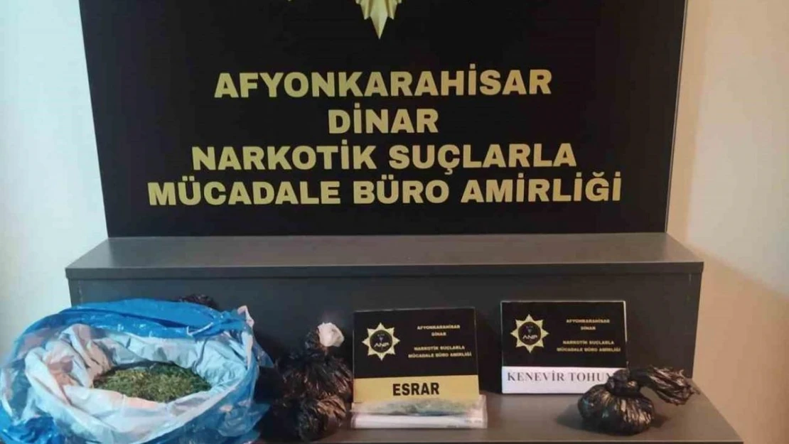 Başmakçı'da 2 eve uyuşturucu baskını