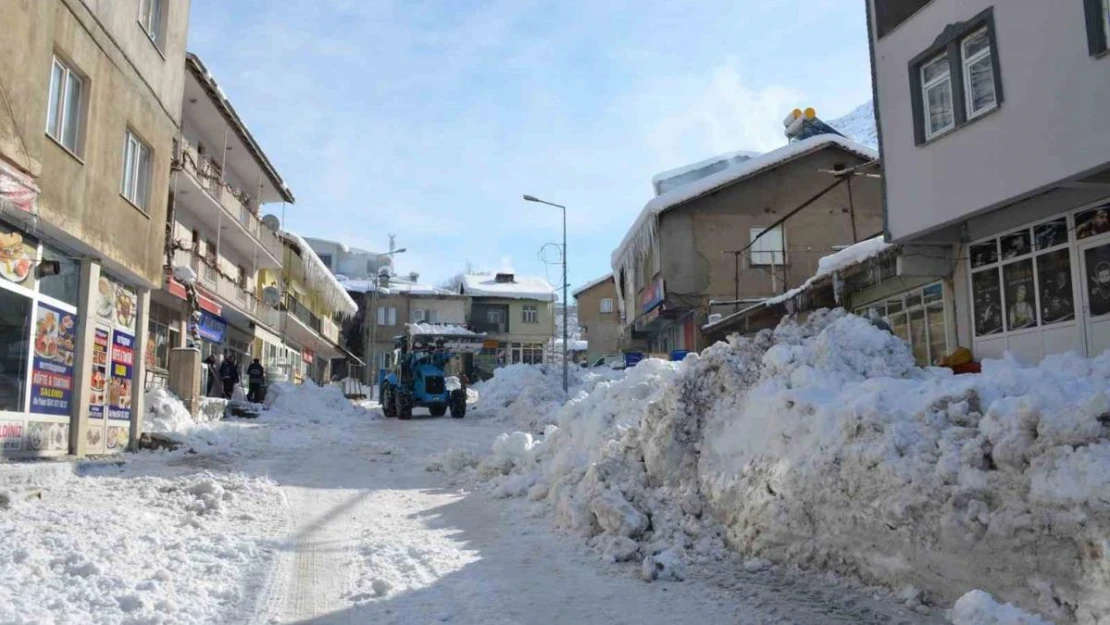 Beytüşşebap'ta vatandaşlar damları, belediye cadde ve sokakları temizliyor