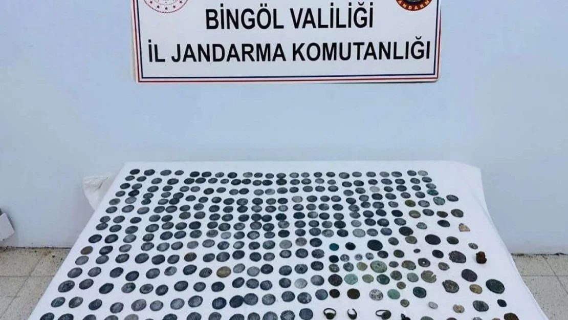 Bingöl'de 362 adet sikke ve 2 adet göktaşı ele geçirildi