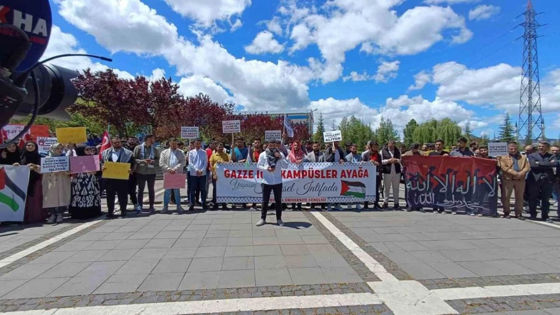 Bingöl'de üniversite öğrencilerinden Gazze'ye destek